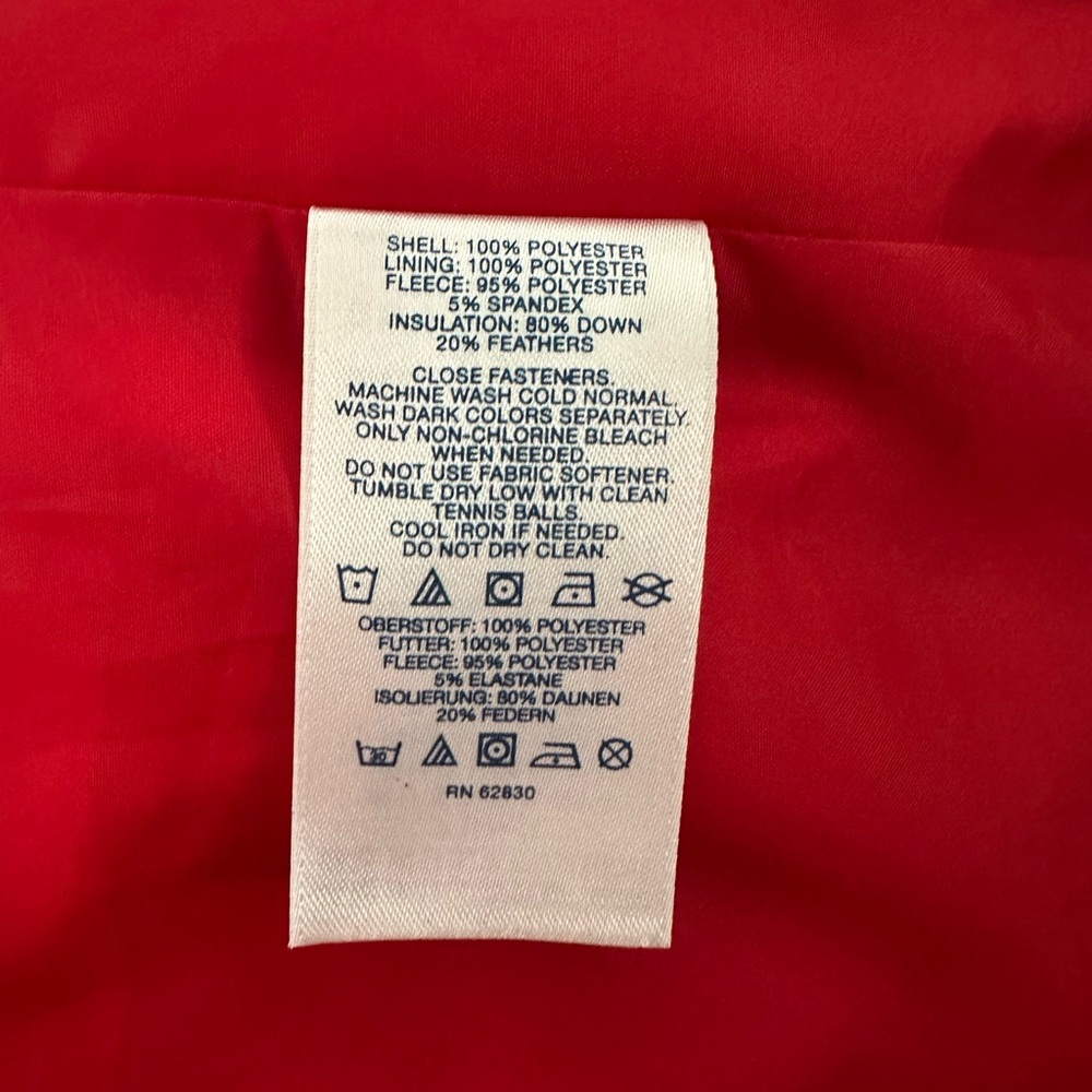 Lands' End Red Down Puffer Vest - Picture 4 of 5